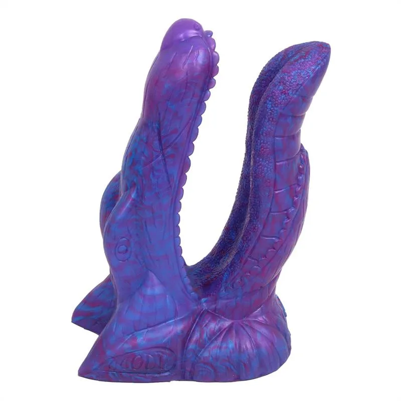 8 Inch Fantasy Double Monster Dildo Alligator Mouth